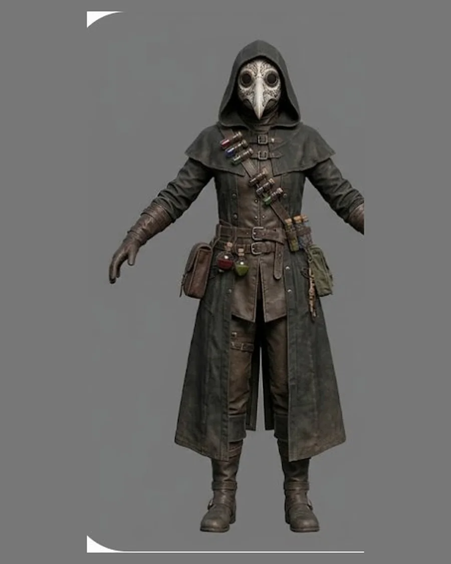 Plague Doctor Marauder — Characters 3D game asset for Unreal Engine 5 & Unity, unrigged