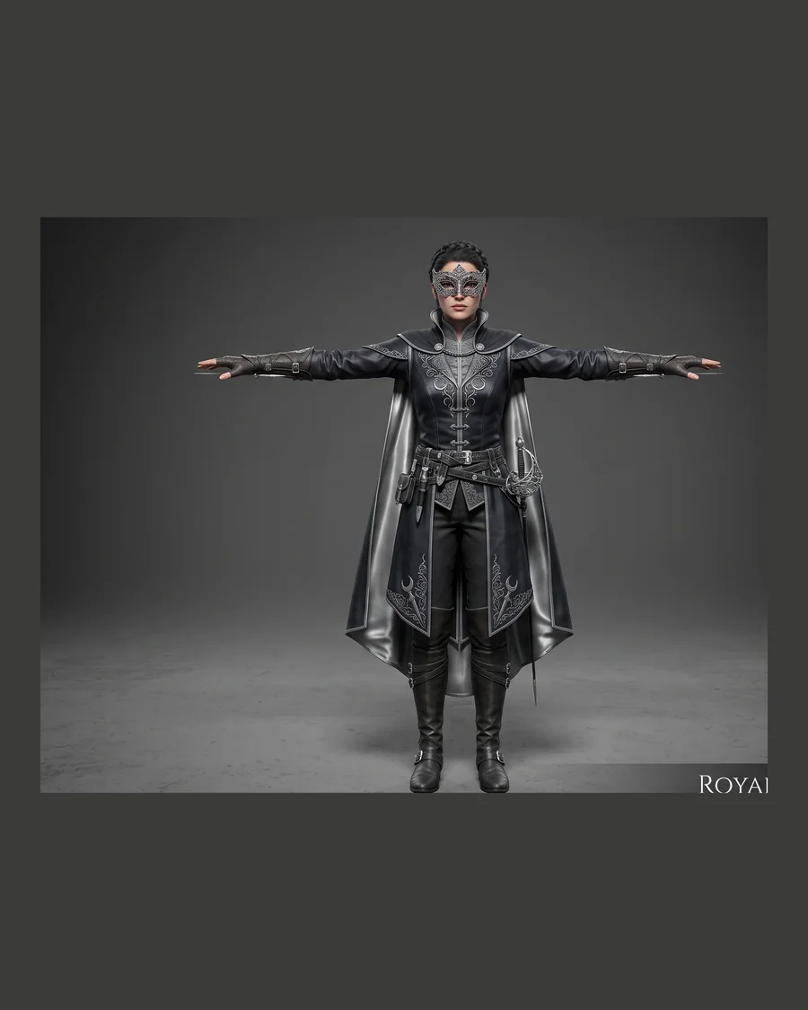 Royal Court Assassin — Characters 3D game asset for Unreal Engine 5 & Unity, unrigged