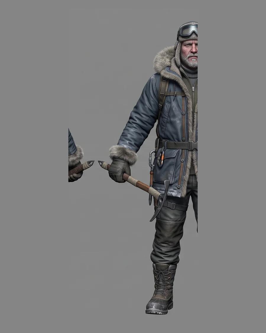 Arctic Expedition Mountaineer — Characters 3D game asset for Unreal Engine 5 & Unity, unrigged