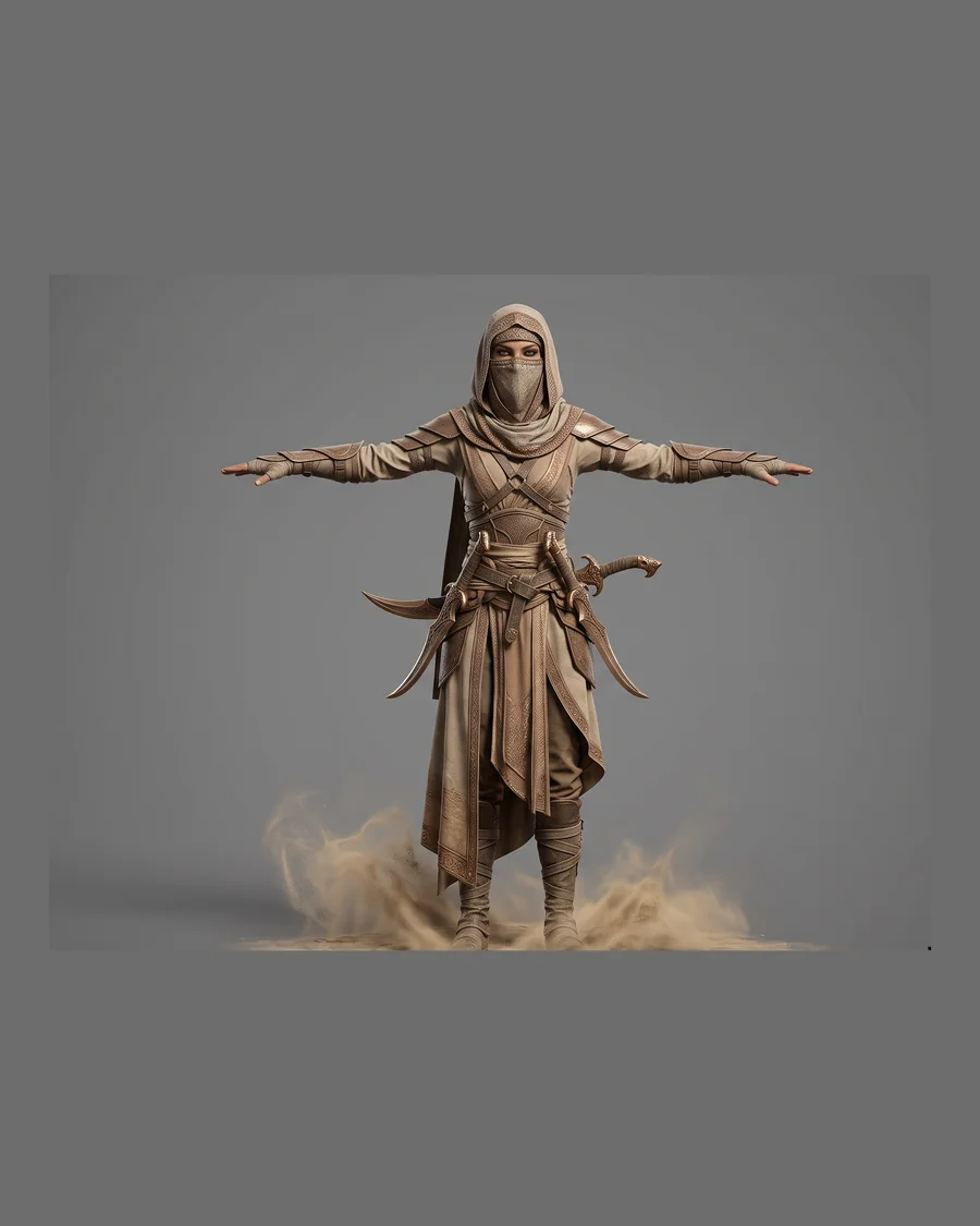 Sandwalker Assassin — Characters 3D game asset for Unreal Engine 5 & Unity, unrigged