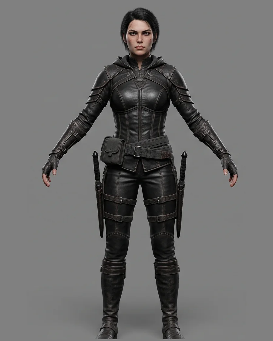 Shadow Blade Assassin — Characters 3D game asset for Unreal Engine 5 & Unity, unrigged