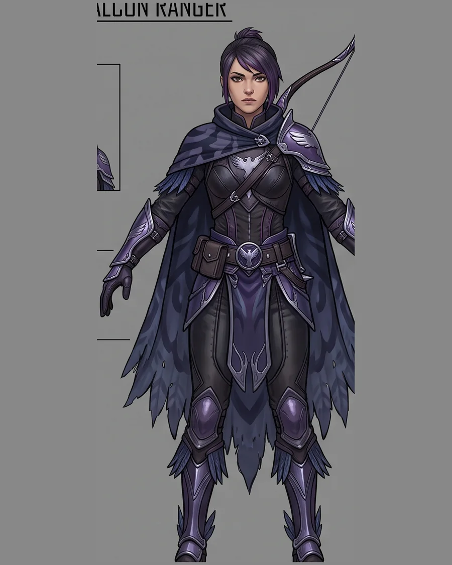Twilight Falcon Ranger — Characters 3D game asset for Unreal Engine 5 & Unity, unrigged