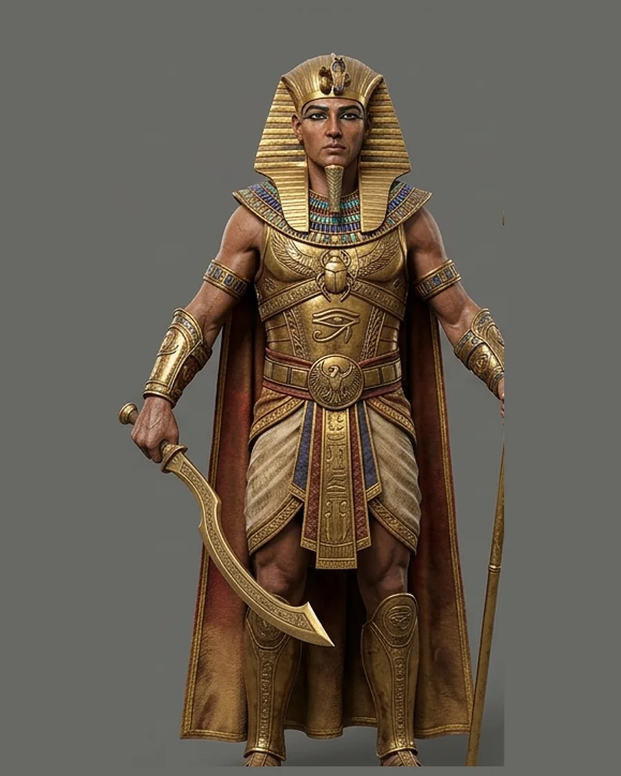 Golden Pharaoh Swordsman — Characters 3D game asset for Unreal Engine 5 & Unity, unrigged