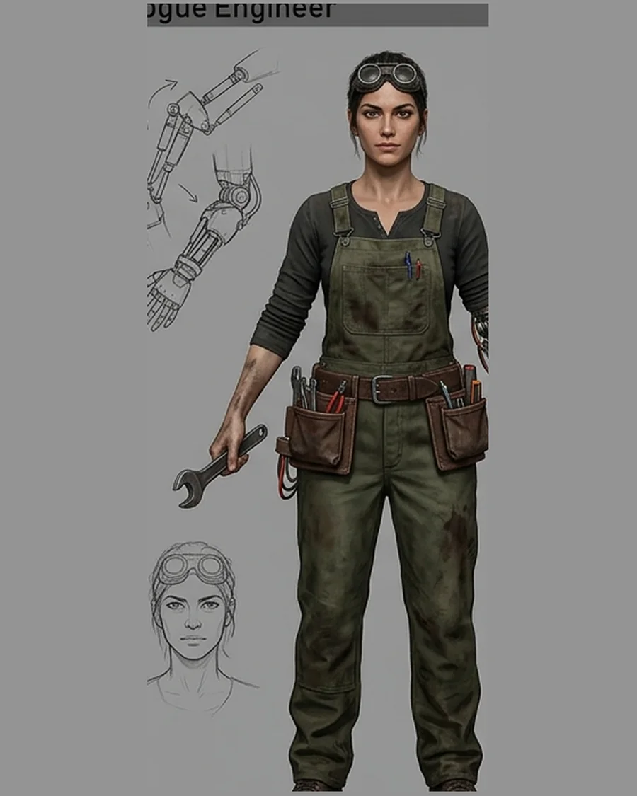 Rogue Engineer — Characters 3D game asset for Unreal Engine 5 & Unity, unrigged